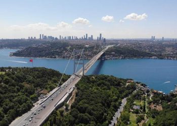 FSM Köprüsü’nde birinci etap tamamlandı! Havadan görüntülendi