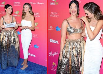 İkisi de aynı adamı sevdi… Miranda Kerr ve Katy Perry’den kırmızı halıda düşman çatlatan pozlar